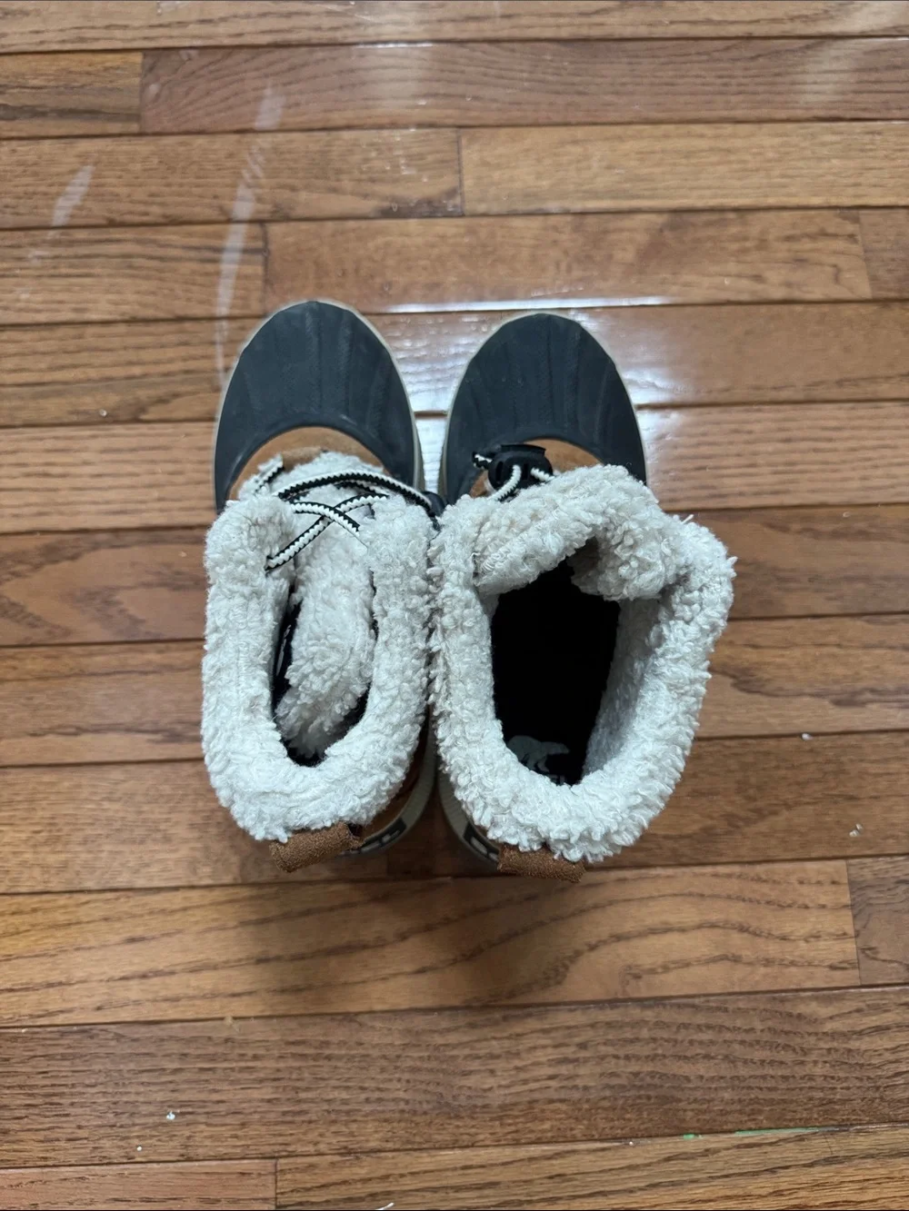 Sorel Kids Brown, Black & Cream Sherpa Winter Boots